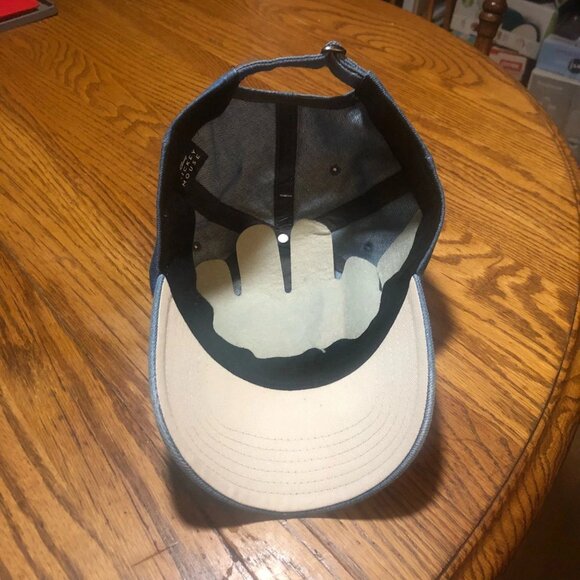 Disney Mickey Mouse Denim Striped Logo Hat OSFA - Picture 3 of 4